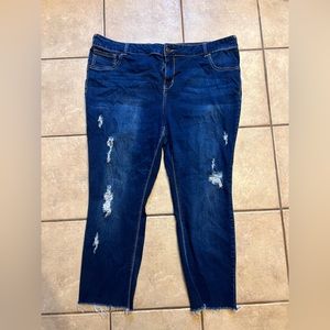 Maurices plus size 24 distressed at the ankle jeans